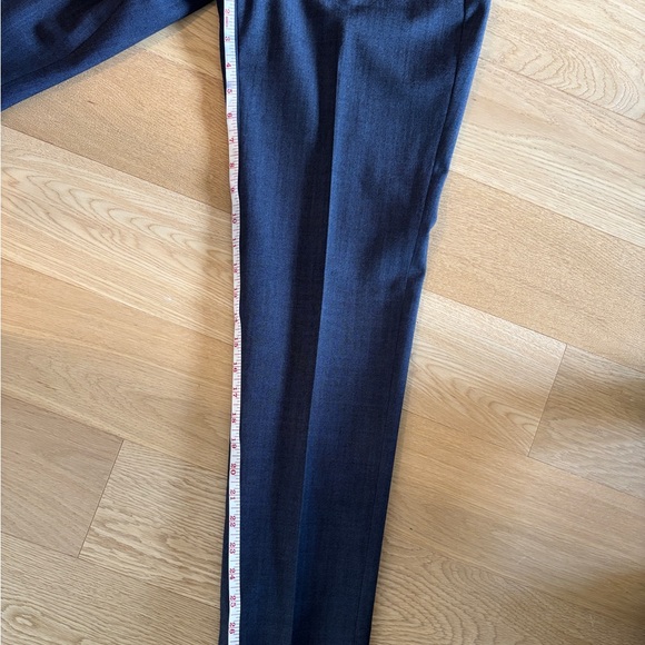 Banana Republic Lightweight Wool Navy Pants Ryan Slim Straight Size 4 Petite - Picture 7 of 7